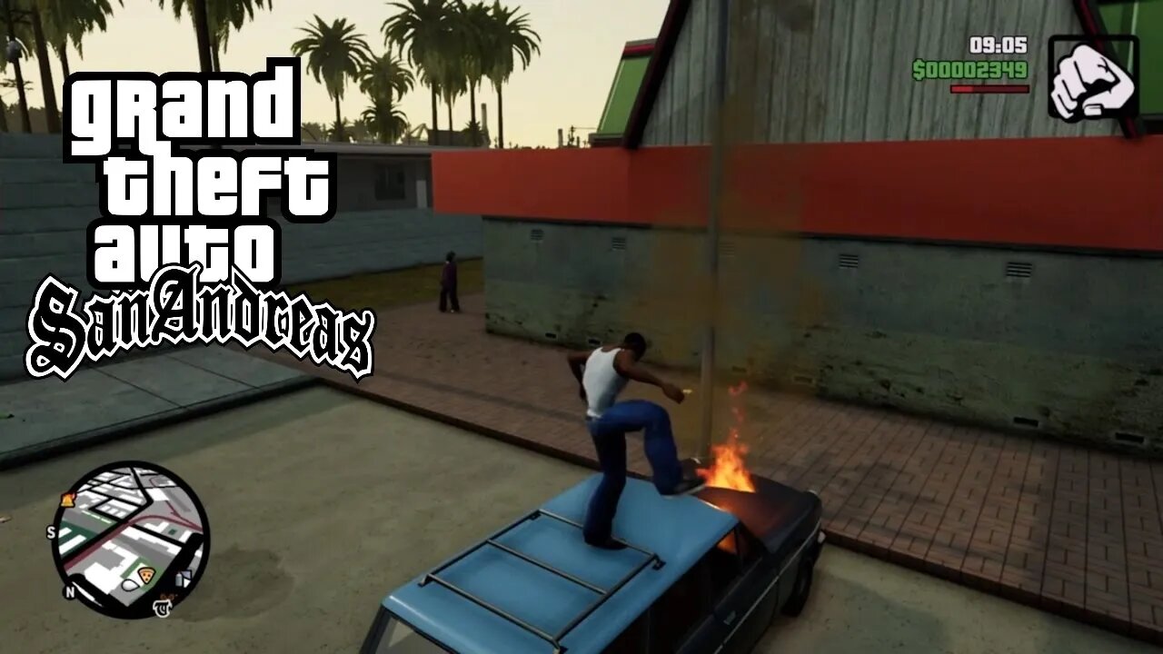 I Kick a Car til it Explodes and Kills Me in GTA San Andreas (Definitive Edition - PS4)