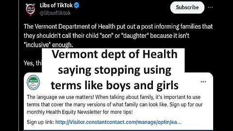 Vermont dept. of Heath says terms like “son” or “daughter” are not inclusive, push equity