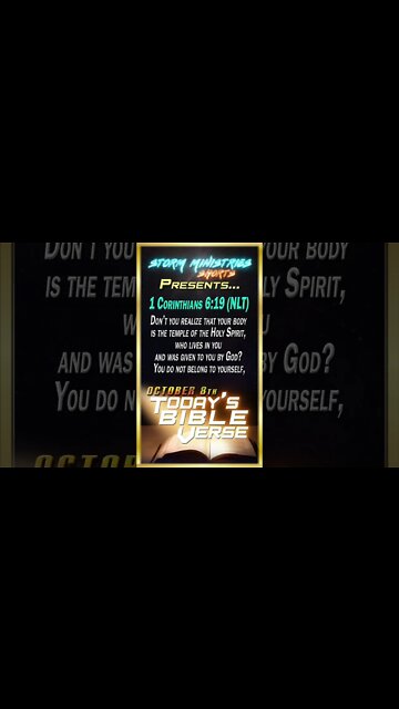 10.08.2022 | STORM MINISTRIES | Daily Bible Verse | 1 Corinthians 6:19 (NLT) | #shorts