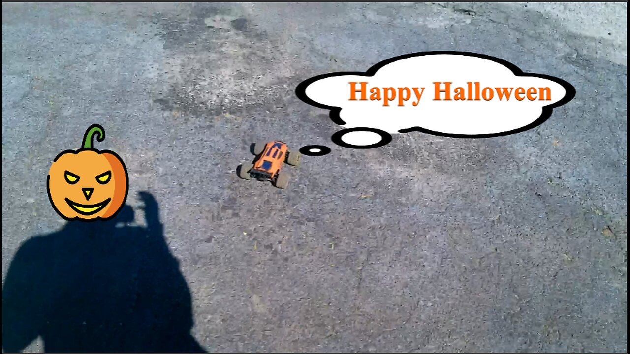 RC Speed Demon Ride Around On Road On Halloween