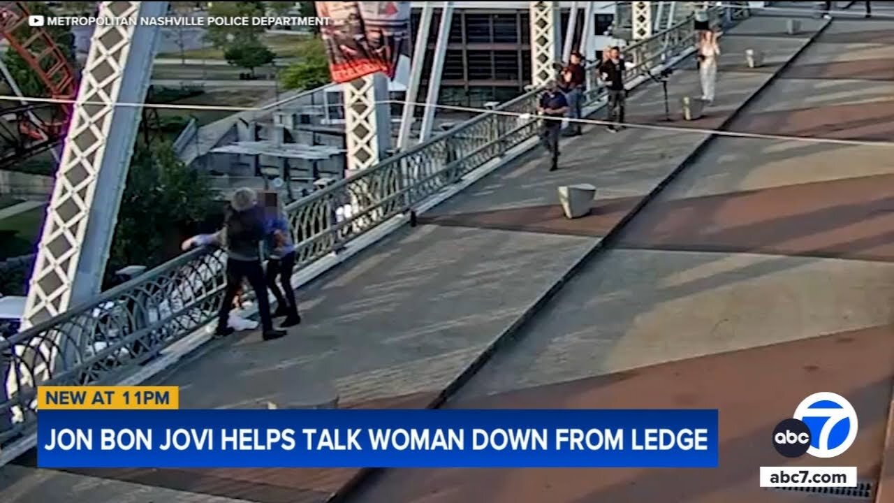 Jon Bon Jovi helps talk woman off ledge of Nashville bridg