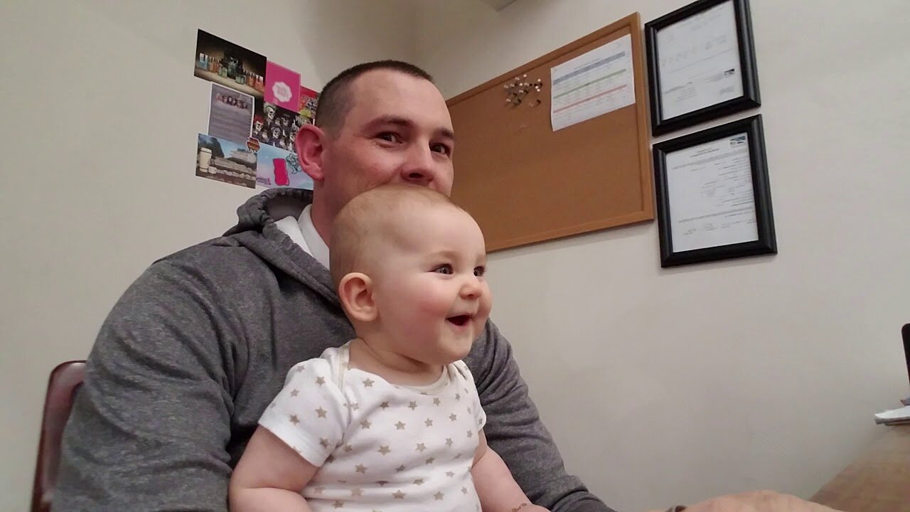 Cute Baby Reaction to Elmo