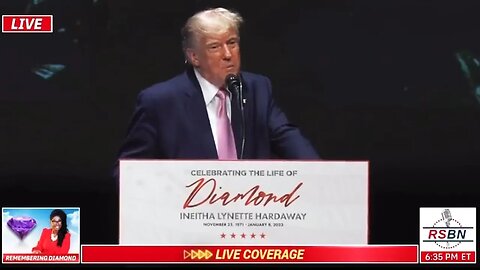 Trump Visibly Confused, Complains Diamond's Funeral Is Too Long