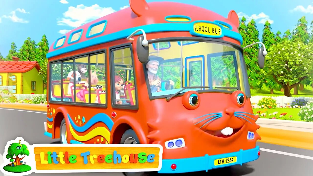 Wheels On The Bus I Spy Song | Kindergarten Nursery Rhymes & Kids Cartoon Songs - Little Treehouse