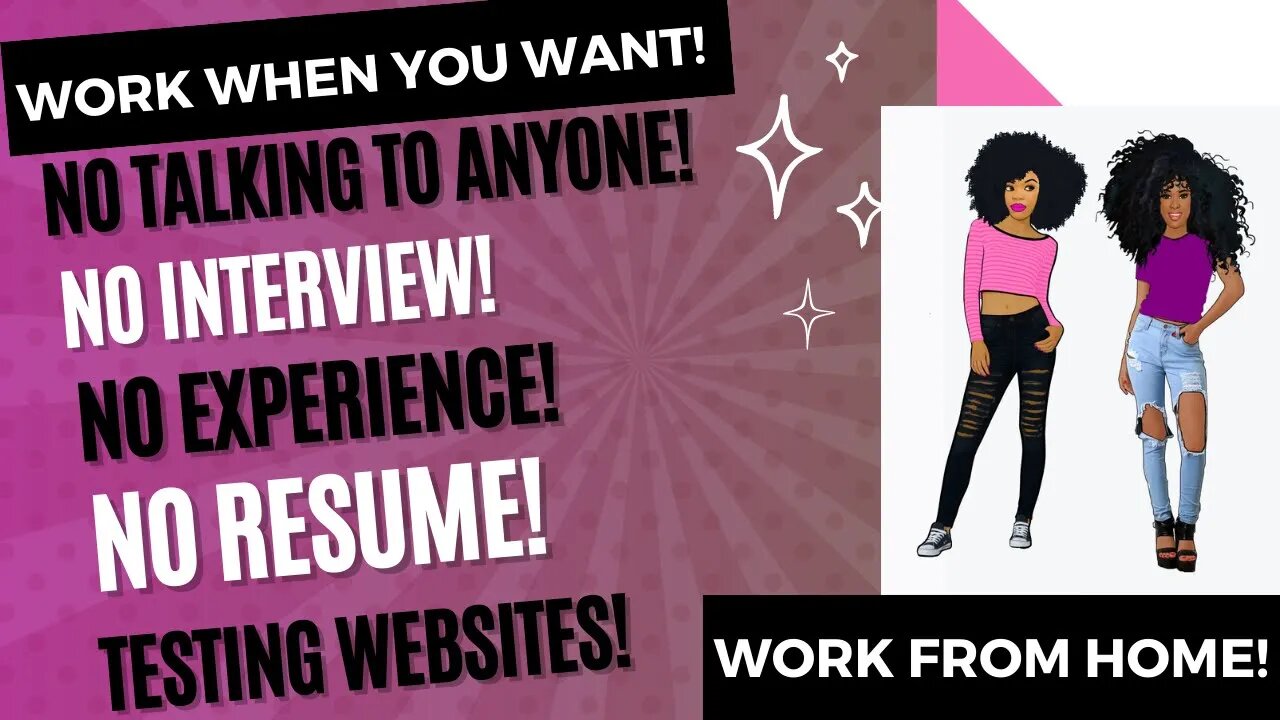 No Phone! No Talking Login When You Get Ready! No Experience! Testing Websites Work From Home Job