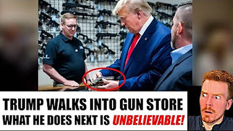 Trump in a gunshop.