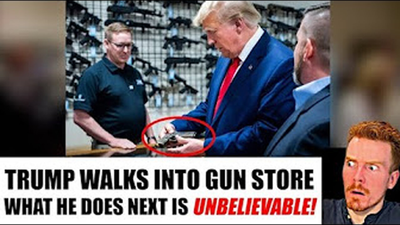 Trump in a gunshop.