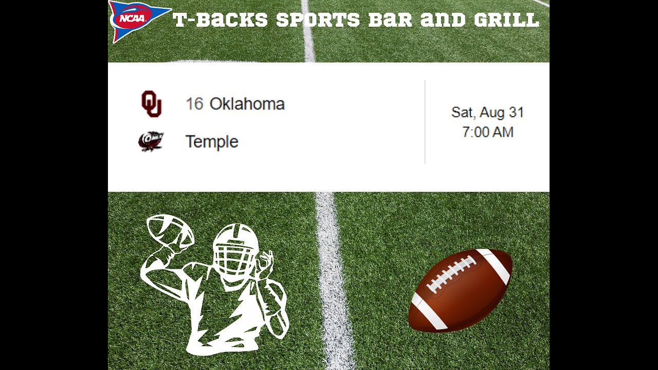 T-Backs Sports Bar and Grill Sports Schedule and Pizza special for Saturday Aug 31, 2024