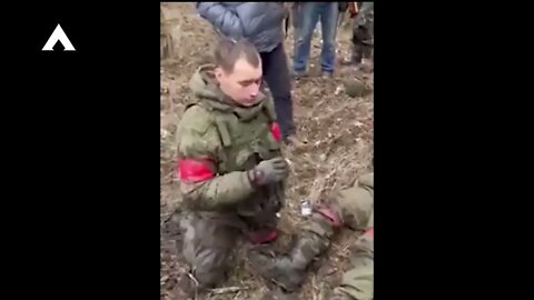 #Russian soldiers captured by #Ukraine resistance & villagers