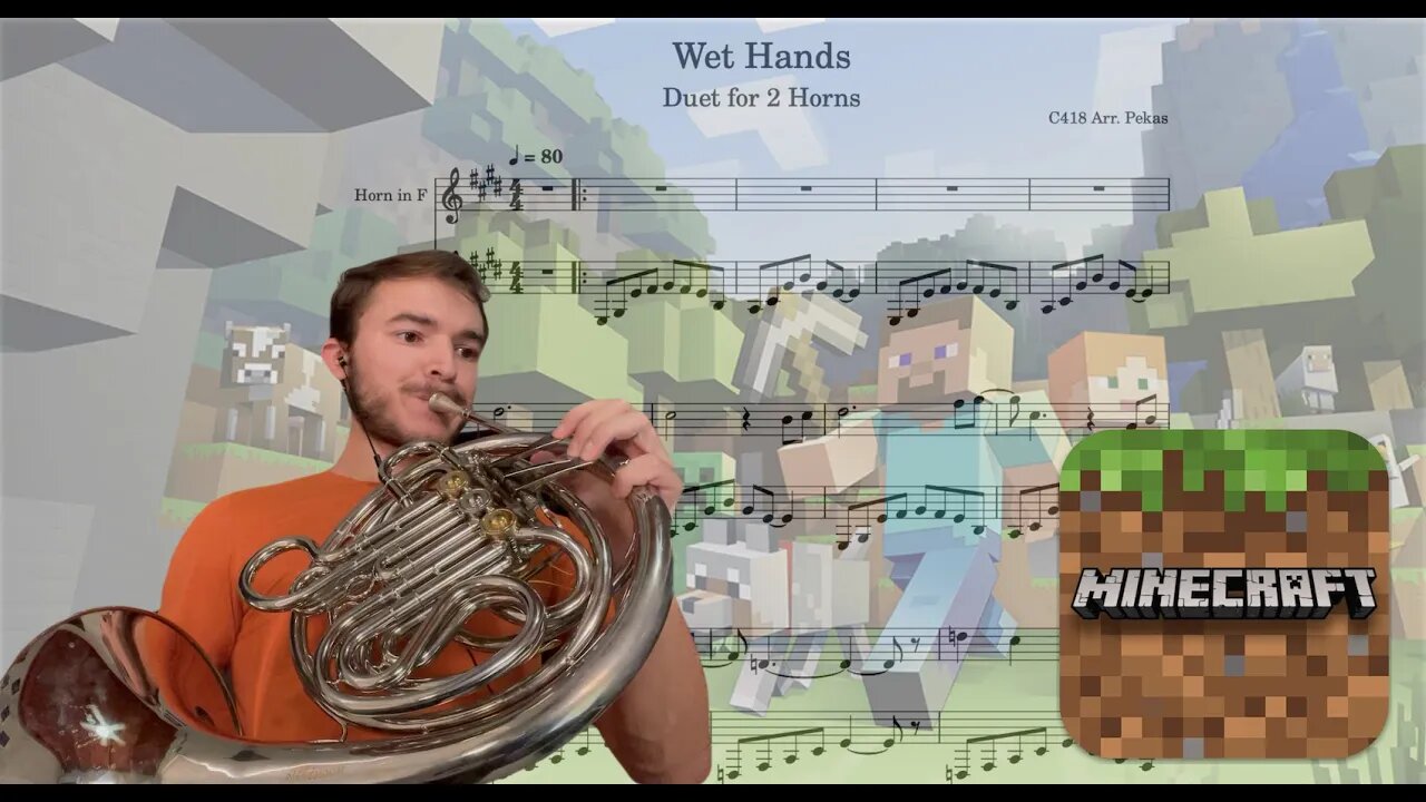 Wet Hands Horn Duet || From Minecraft OST || C418 Arr. Pekas