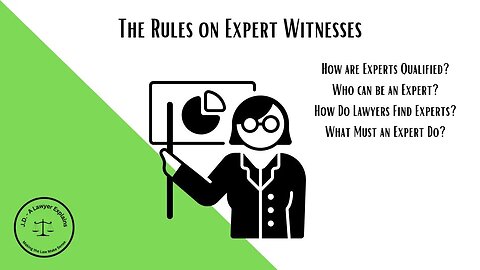 The Rules on Expert Witnesses (30,000 foot view)