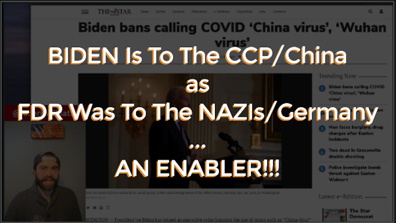 Joe Biden IS HELPING & ENABLING China/CCP! (WWIII)