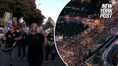 Israelis stage largest anti-government protest since the war in Gaza began