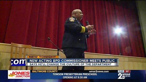 Harrison spends first night as acting commissioner with people of Northwest Baltimore