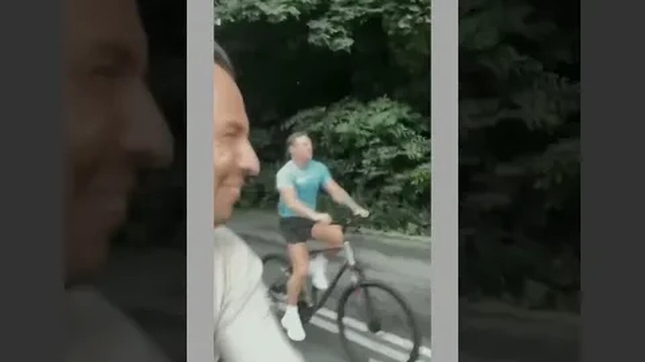 Conor McGregor unexpectedly coming up while cycling #shorts