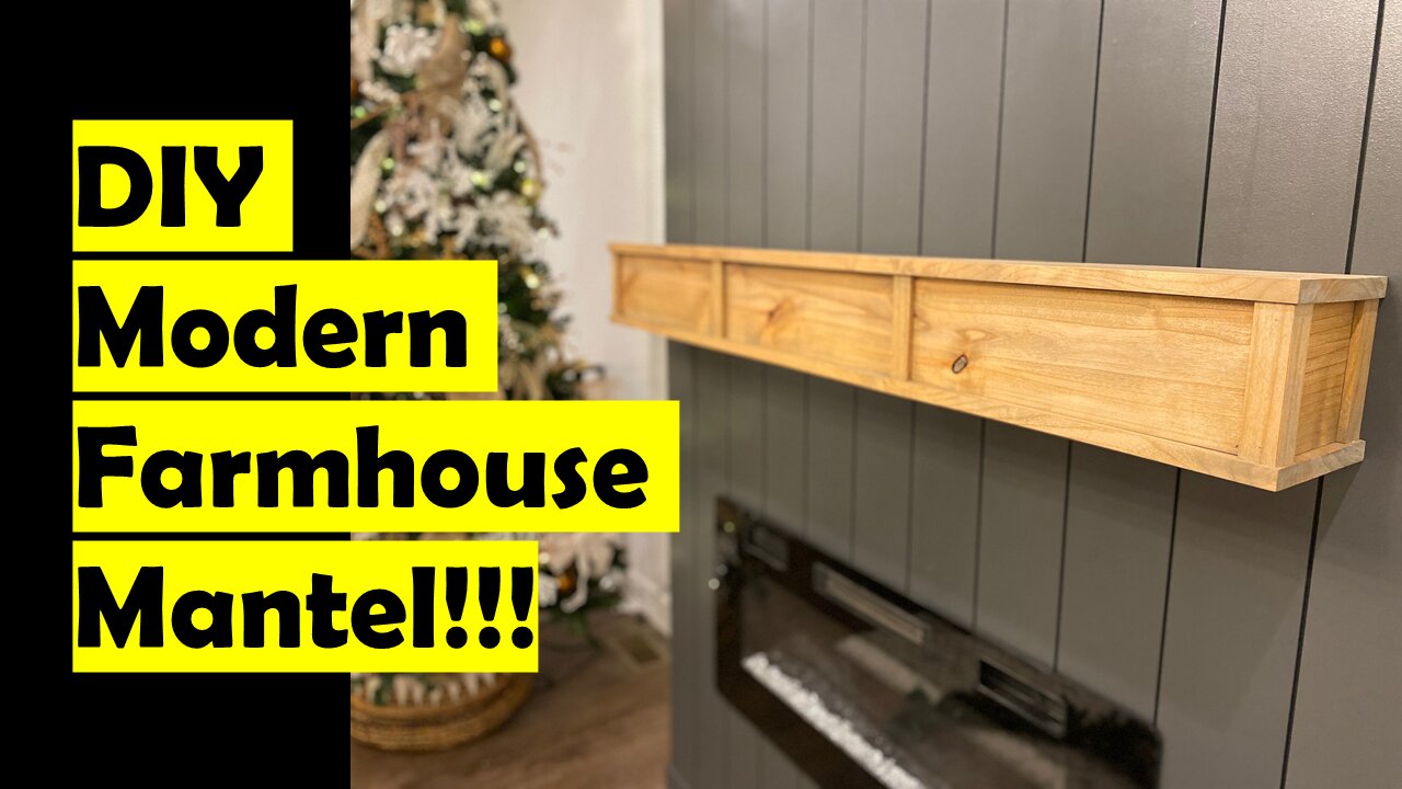 How to Make a Modern Farmhouse Fireplace Mantel