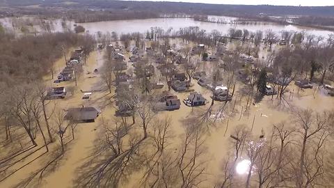 Entire neighborhood surrounded by floodwaters in eastern Hamilton County