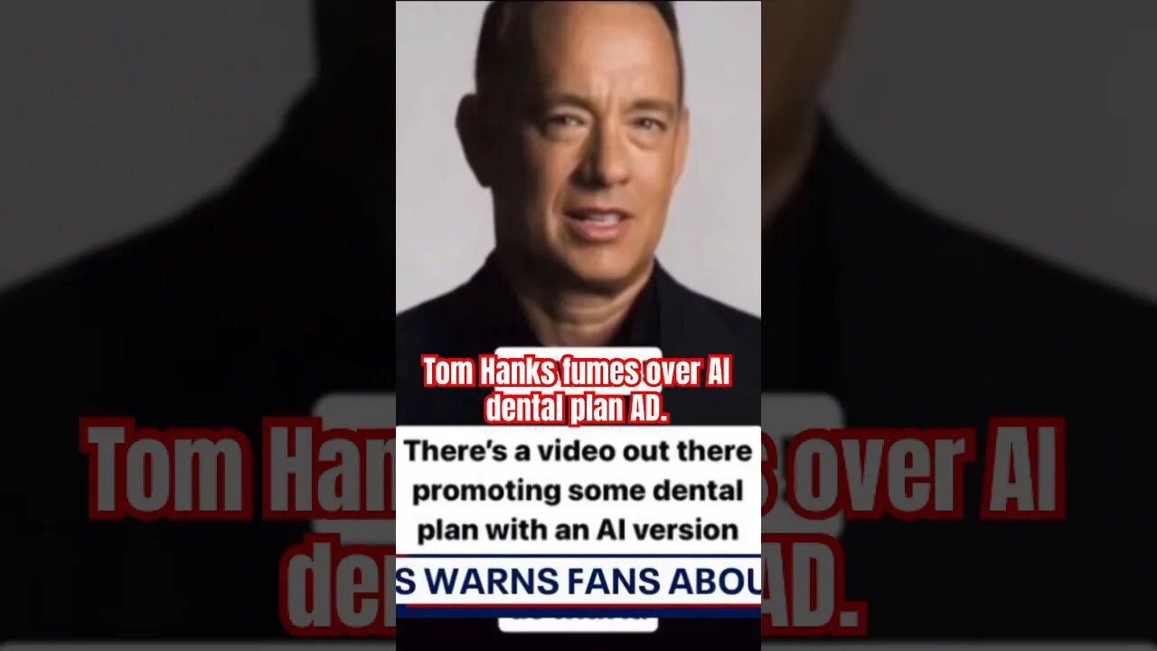 Tom Hanks warns over Instagram that people should ignore AI generated deep fake dental plan ad. #ai