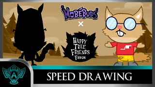 Speed Drawing: Happy Tree Friends Fanon - Watcher | Mobebuds Style