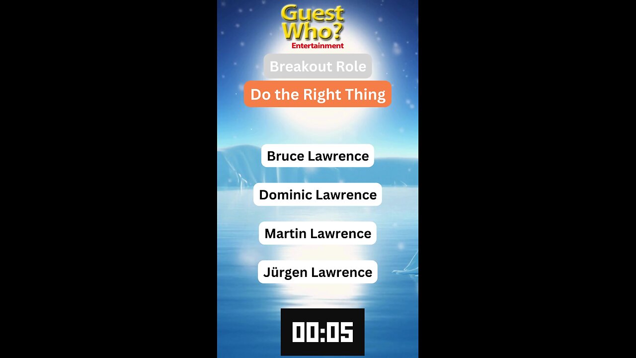 Guest This Actor #239 Like A Quick Quiz? | Do the Right Thing