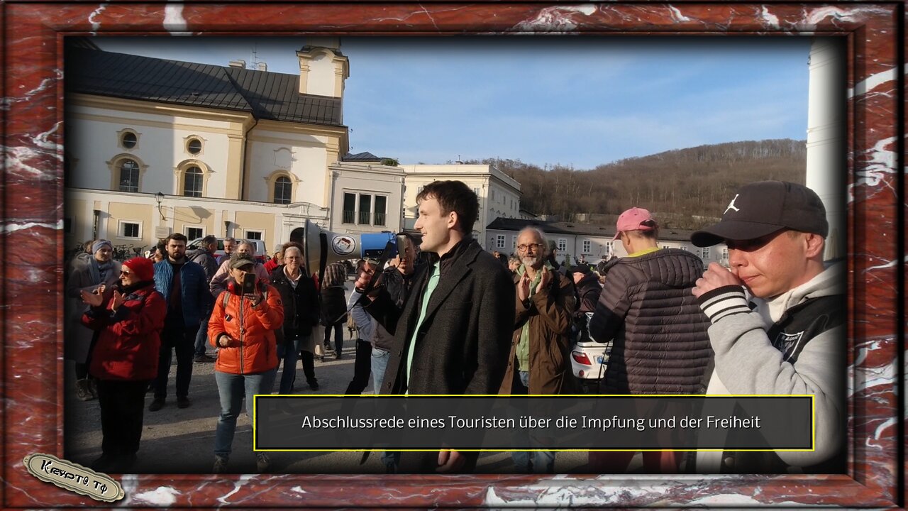 Abschlussrede eines Touristen über die Impfung und der Freiheit