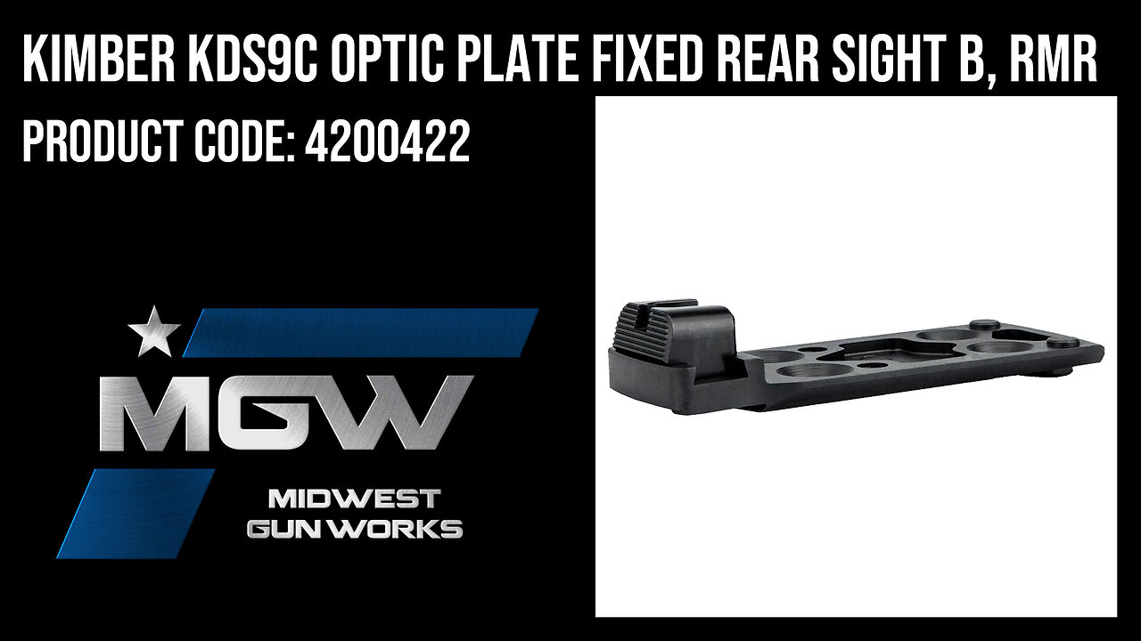 Kimber KDS9c Optic Plate Fixed Rear Sight B, RMR - 4200422