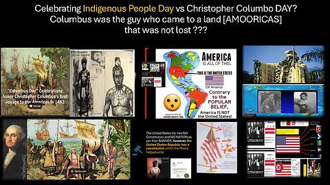 Celebrating Amoorican Indigenous Day vs USA INC FOREIGN PEDO CHRISTOPHER COLUMBO DAY???