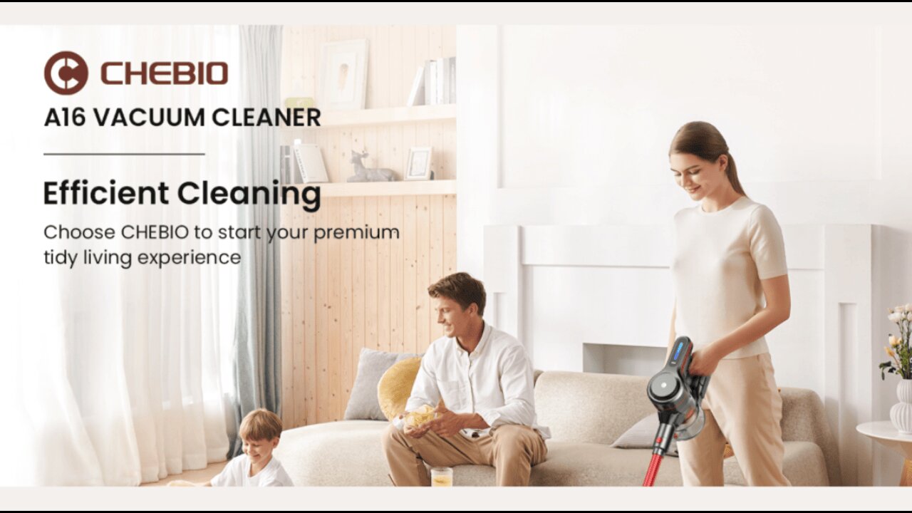 Cordless Vacuum Cleaner, Stick Vacuum with Powerful Suction