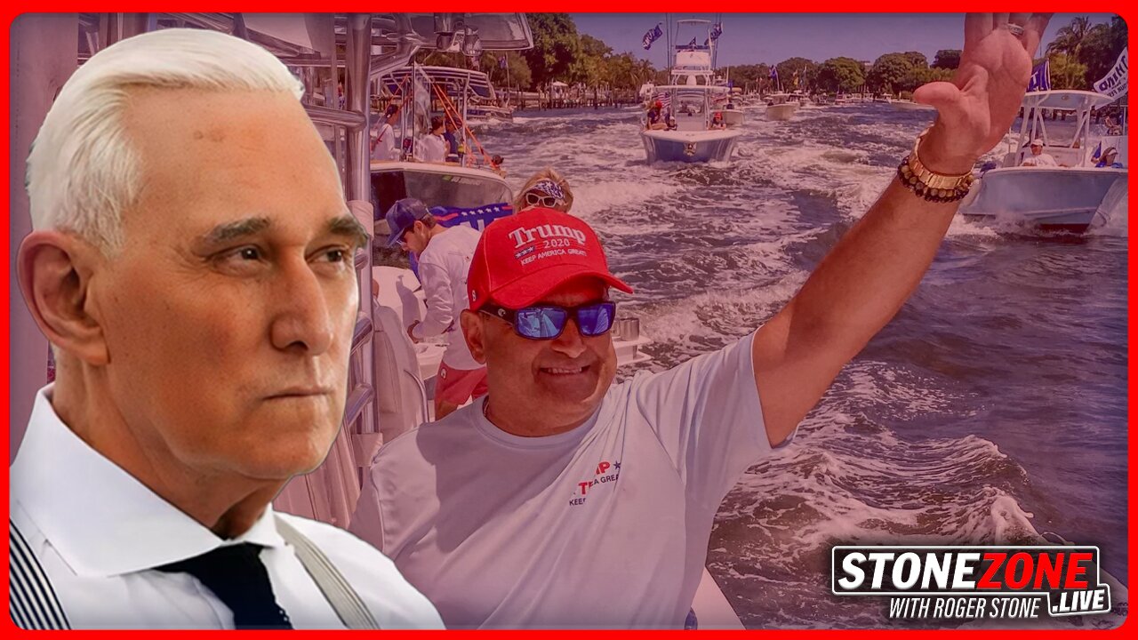 Roger Stone & Carlos Gavidia on the BIGGEST TRUMP BOAT PARADE IN HISTORY - Sunday in Jupiter, FL