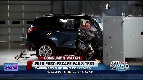 2018 Ford Escape fails crash test