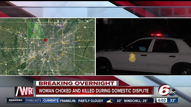 Woman dies after being strangled at home, man detained
