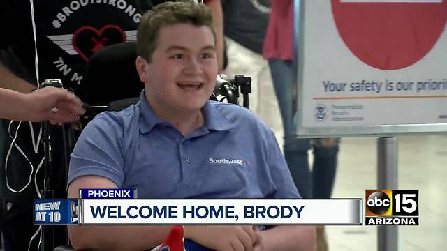 Brody Burnell returns home from the hospital months after plane crash