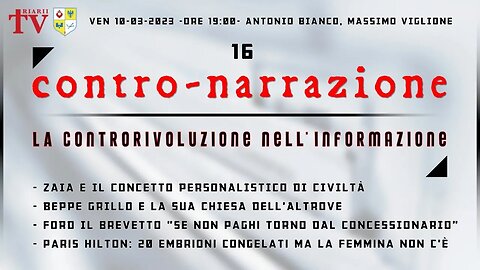 CONTRO-NARRAZIONE NR.16. Antonio Bianco, Massimo Viglione.