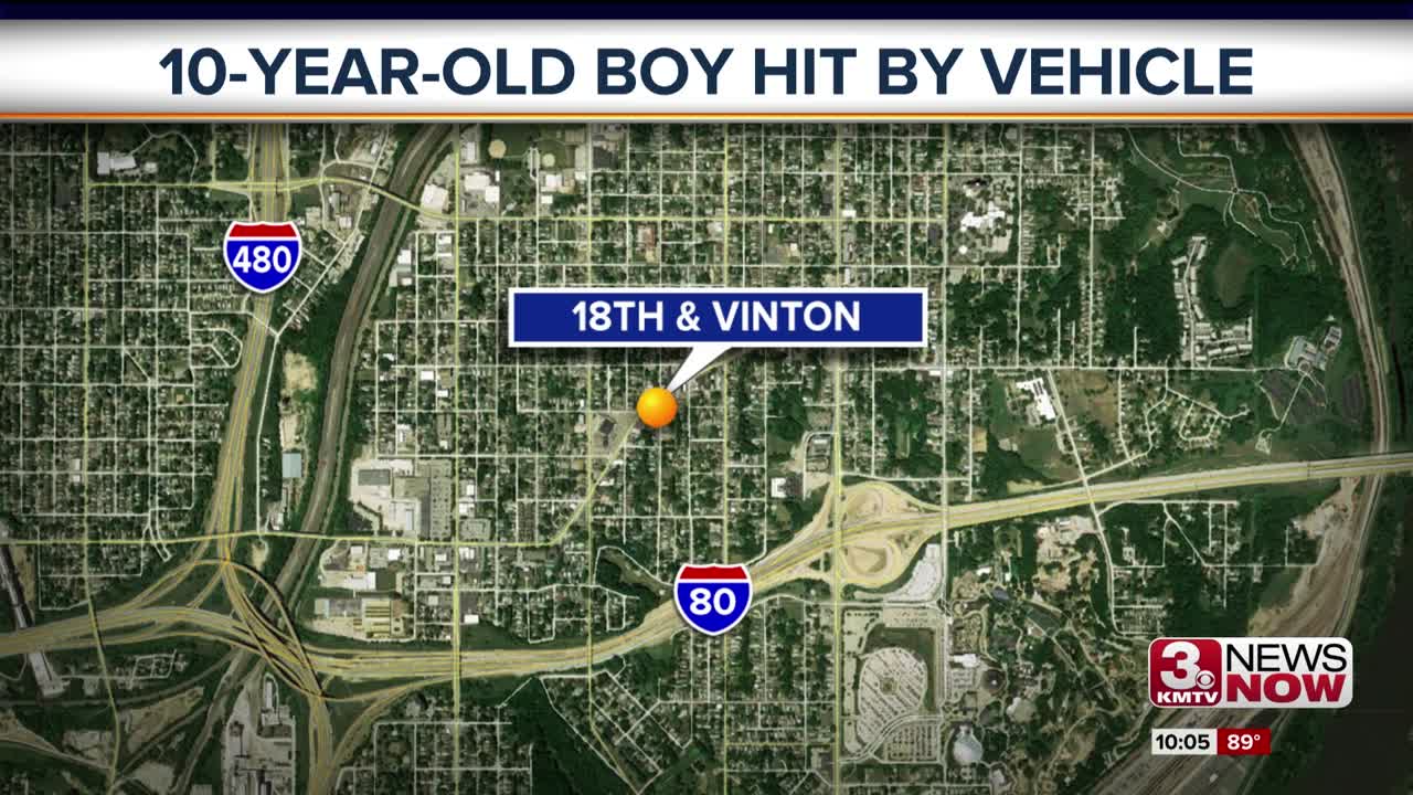 10-year-old boy hit by vehicle