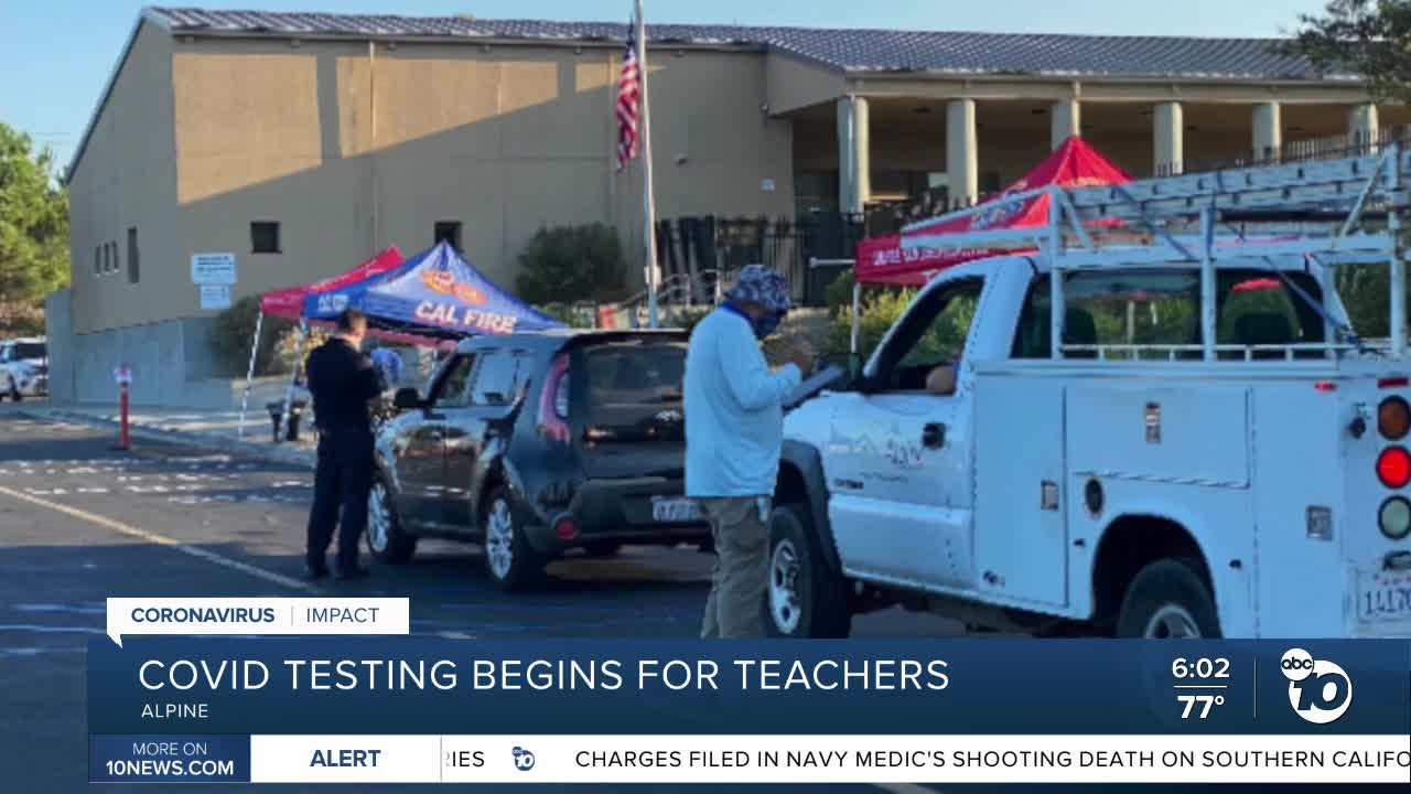 Alpine schools begin drive-thru COVID-19 testing for staff members