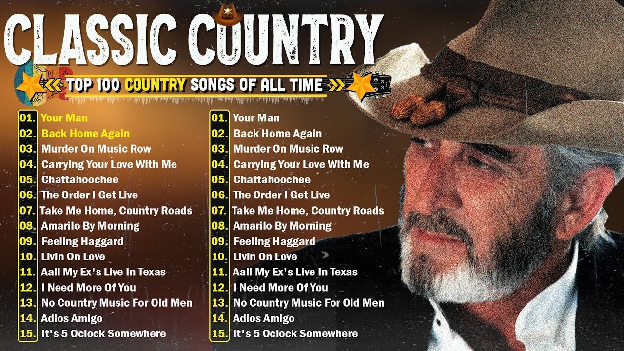 Don Williams, Alan Jackson, Kenny Rogers - Best Classic Country Music