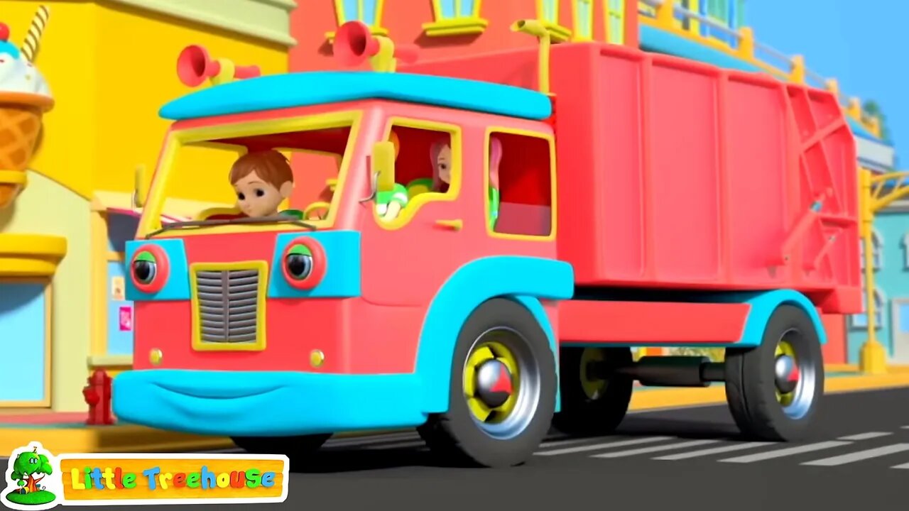 Wheels On The Garbage Truck + More Nursery Rhymes And Cartoon Videos