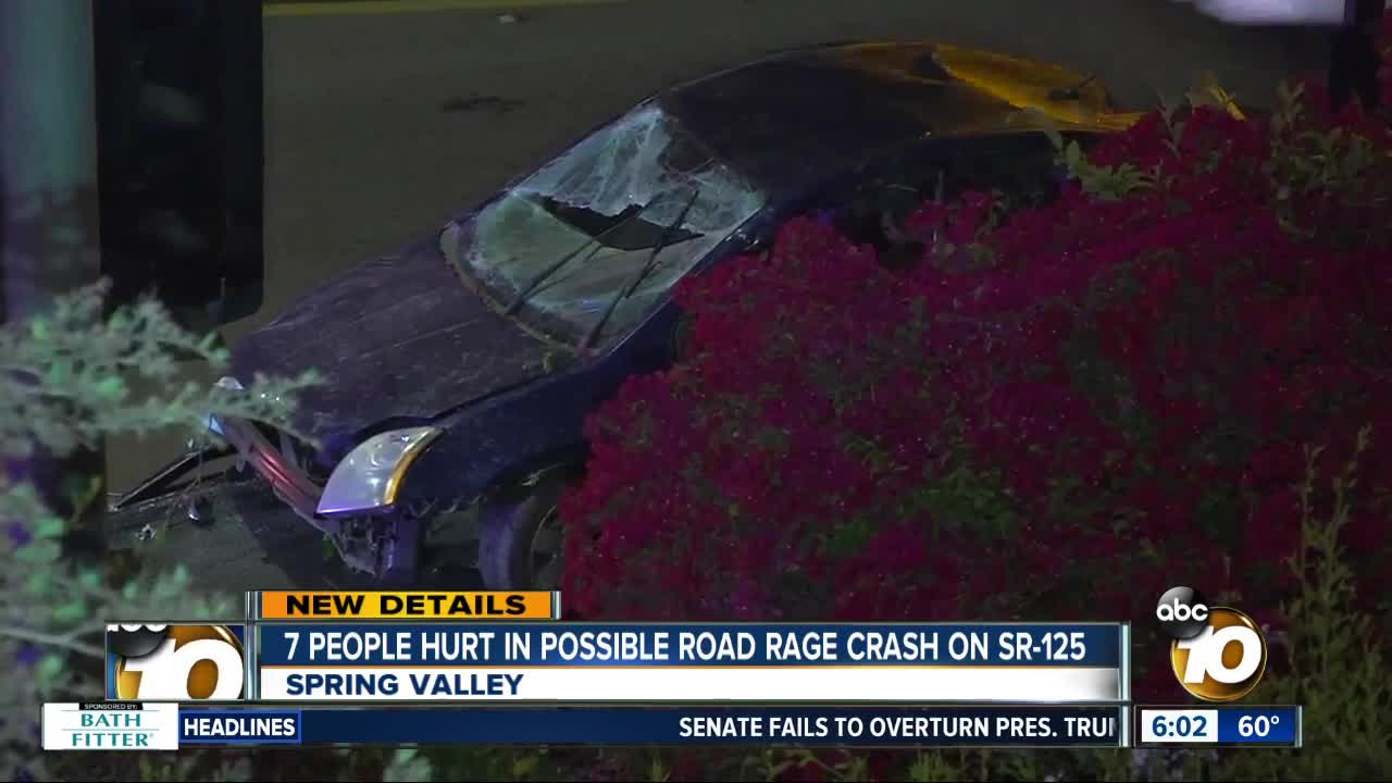 7 injured in possible road rage crash on SR-125