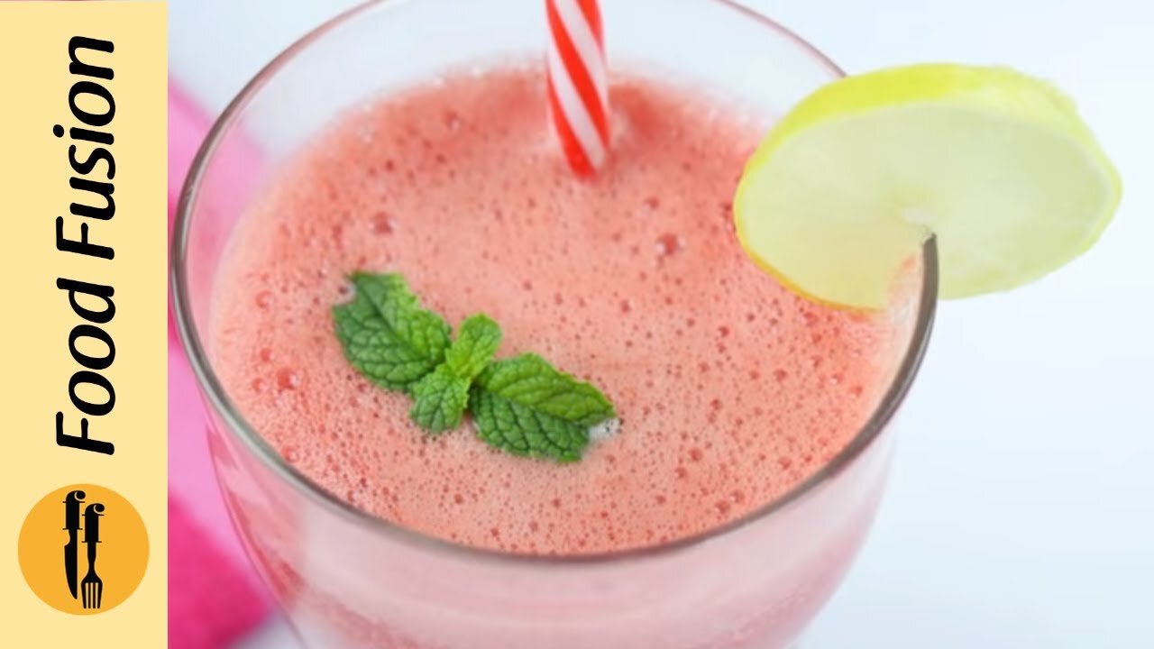 Fresh and Refreshing Watermelon Drink Recipe - A type of Lemonade or Juice | Food Fusion