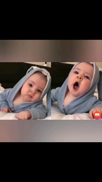 How cute he is yawning