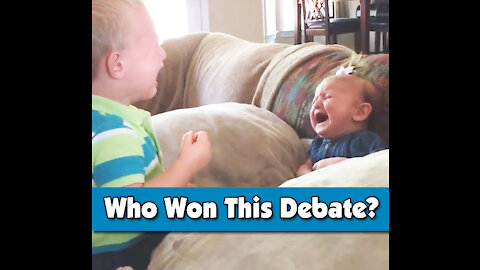 BABY DEBATE Wait For It & Try Not To Laugh. Who Do You Think Won?