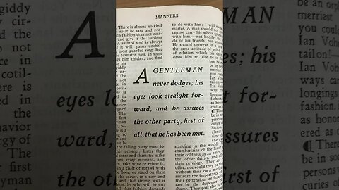 Emerson on being a Gentleman