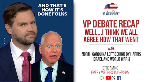 VP DEBATE RECAP: JD VANCE DEBATE MASTERCLASS | North Carolina Flood | Port Strike, and World War III