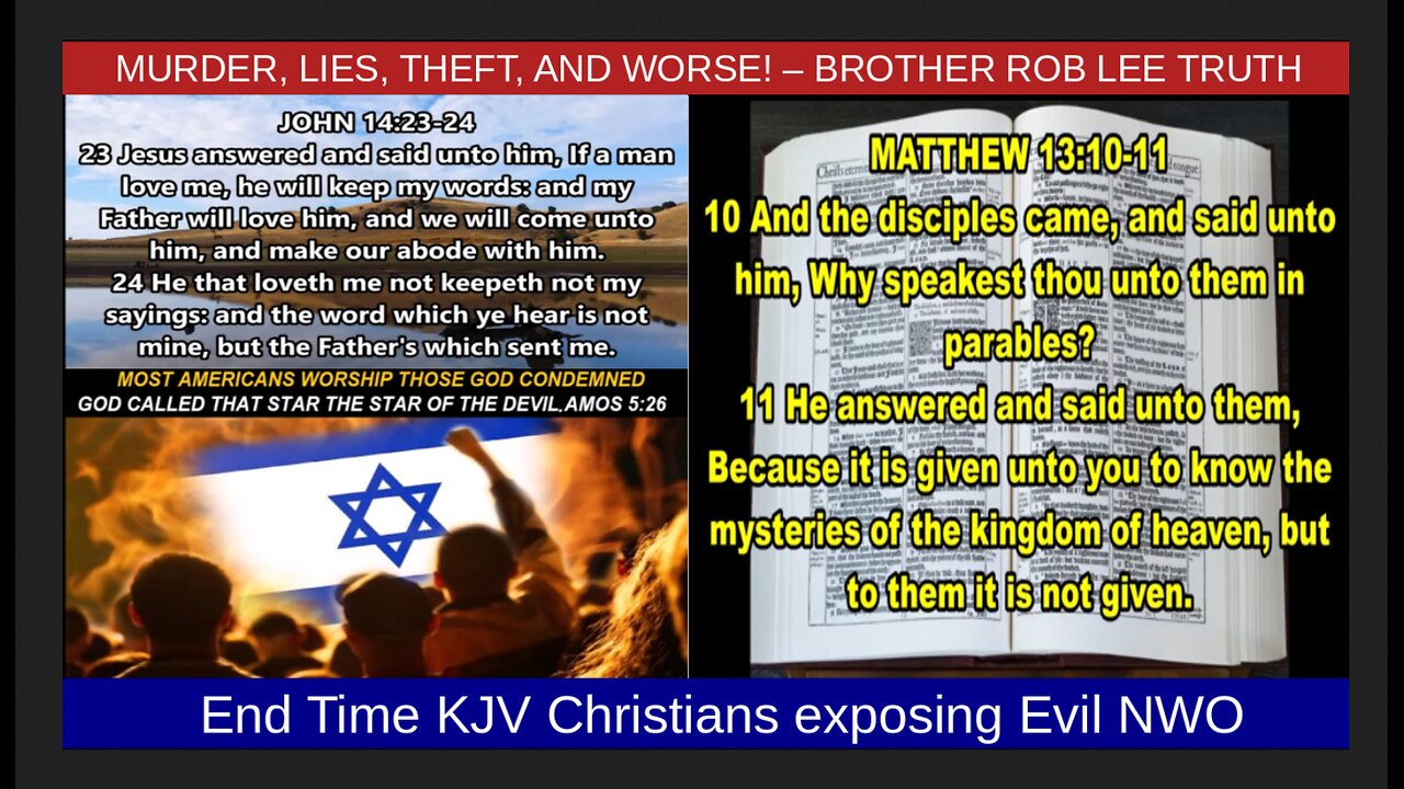 MURDER, LIES, THEFT, AND WORSE! – BROTHER ROB LEE TRUTH