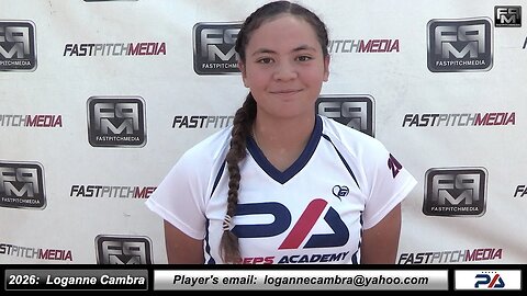 2026 Loganne Bobbi Cambra 3.98 GPA, Catcher, 1st Base, 3rd Base Softball Skills Video Preps Academy