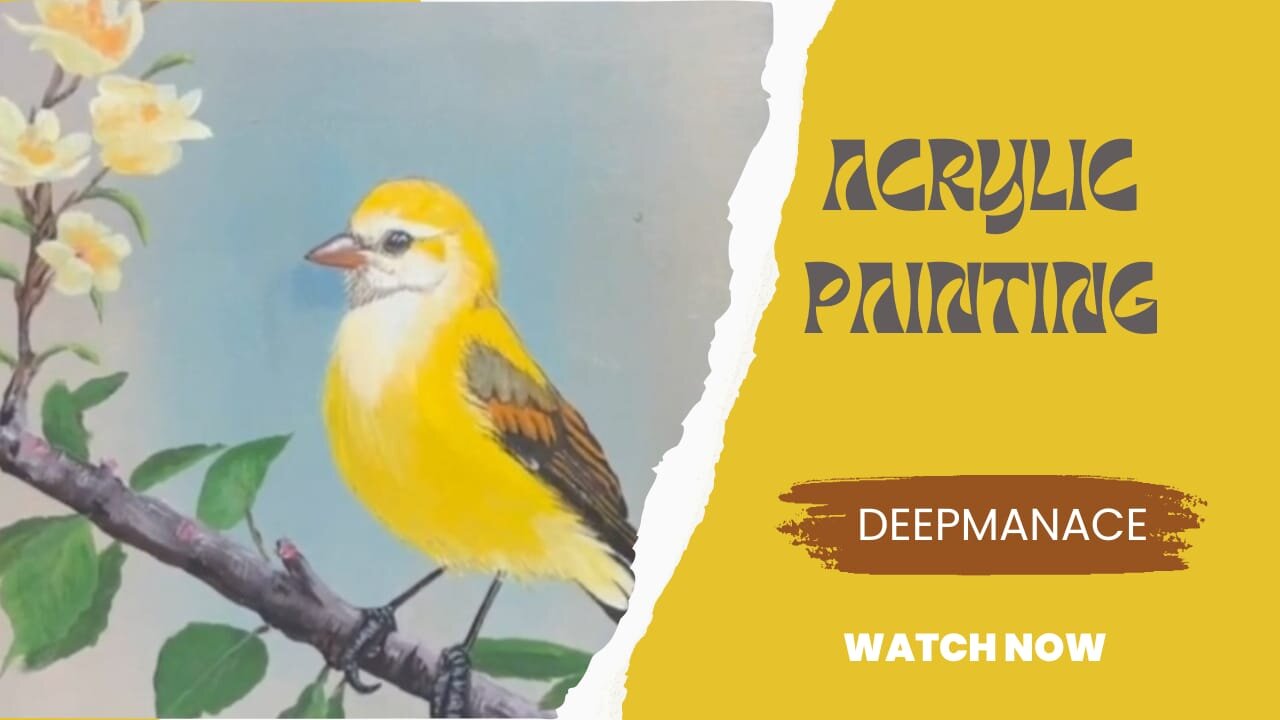 how to paint a beautiful bird easy acrylic painting tutorial