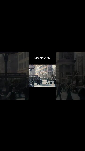 1902, New York's Flatiron Building | 60fps, Colorized, A.I Enhanced