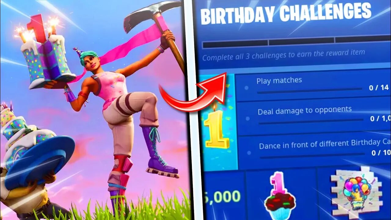 *NEW* HOW TO GET "FREE BIRTHDAY SKIN + BIRTHDAY CAKE BACKBLING!" (FREE FORTNITE BIRTHDAY COSMETICS)!