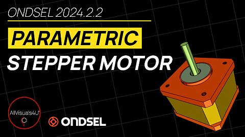 ⚙ Parametric NEMA Stepper Motor - Ondsel ES - NEMA Motor Sizes | #Shorts