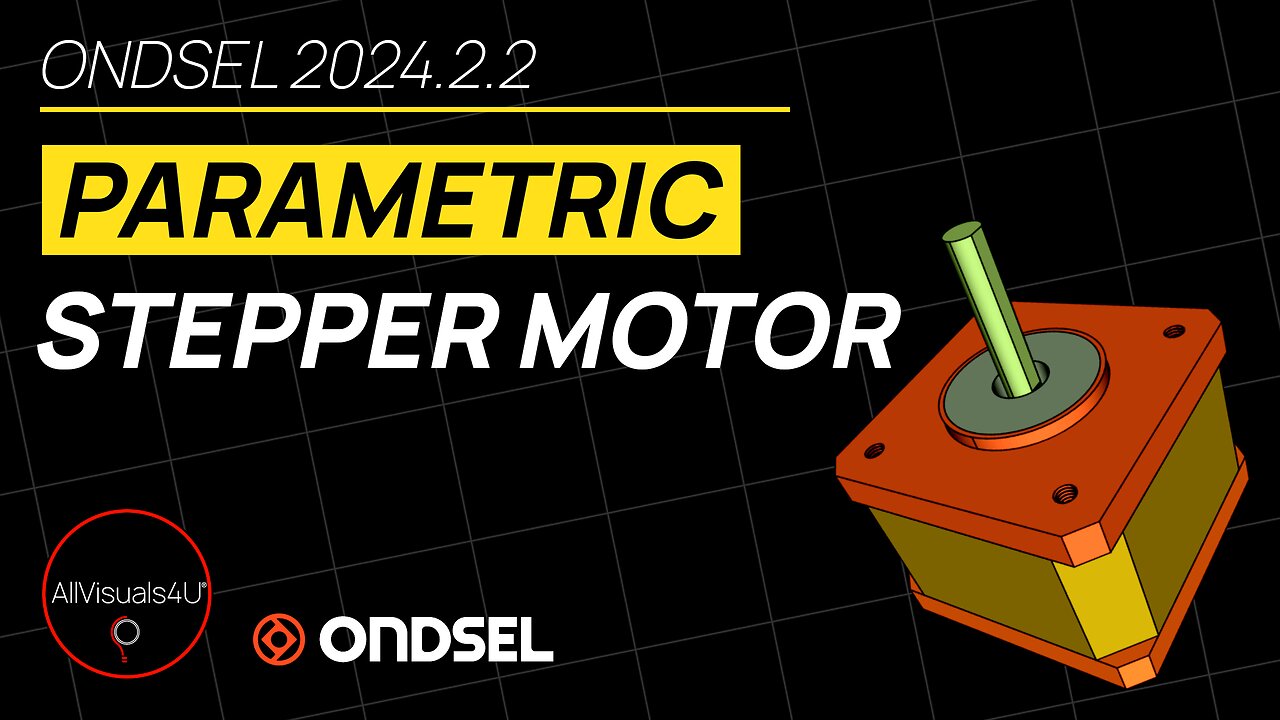 ⚙ Parametric NEMA Stepper Motor - Ondsel ES - NEMA Motor Sizes | #Shorts